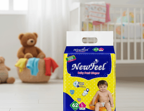 NewFeel Baby Diapers JUMBO PACK of 62 (Large)